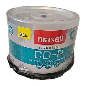 MAXELL MaxData CD-R  Music 80min/48x Recordable‎ Discs Brand New Sealed